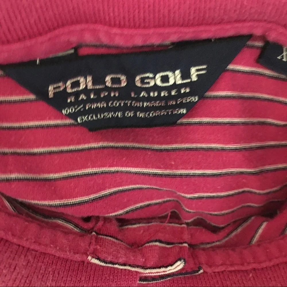 Ralph Lauren Pink Blue Striped Polo Shirt
